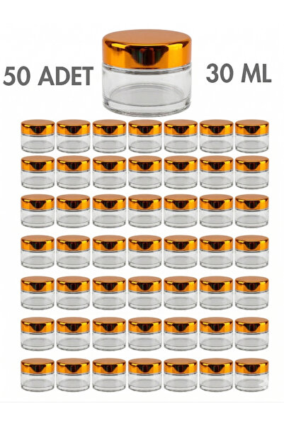 Milea 50 Adet Gold Kapaklı Parlak Şeffaf Cam Lip Glowy Balm Krem Kozmetik El ...