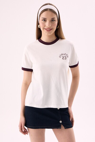 CrepTekstil Crep Γυναικείο Αθλητικό T-Shirt 23 με στάμπα κειμένου, λαιμόκοψη ...