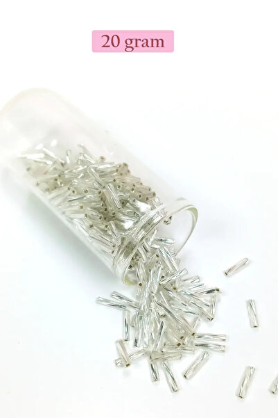 Genel Markalar Uzun Boru Kesme Boncuk Çap 2mm Uzunluk 10 mm - 20 Gram - Parla...