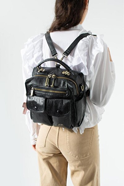 Baginn Vegan Leather Women's Backpack 30*30 cm with Lighted Charm Gift, Shoul...