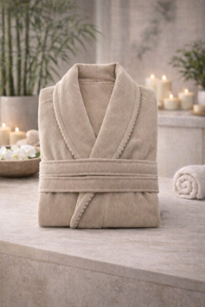 VALİOSA VALİDEZ Serenityy Unisex Βαμβακερό Μπουρνούζι με Γιακά Σάλι