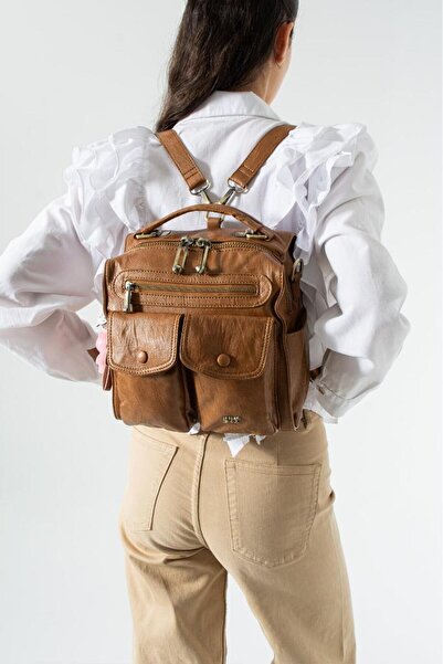 Baginn Vegan Leather Women's Backpack 30*30 cm with Lighted Charm Gift, Shoul...