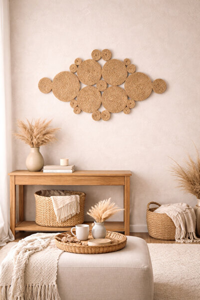 Naspar Μποέμικο χαλί τοίχου με φυσική υφή, διακοσμητικό τοίχου 120x55 εκ., κα...