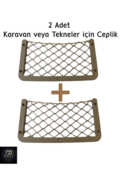 Dokya Mühendislik 2 Adet Fileli Krem Rengi Ceplik. Araçlar, Tekneler ve Karav...