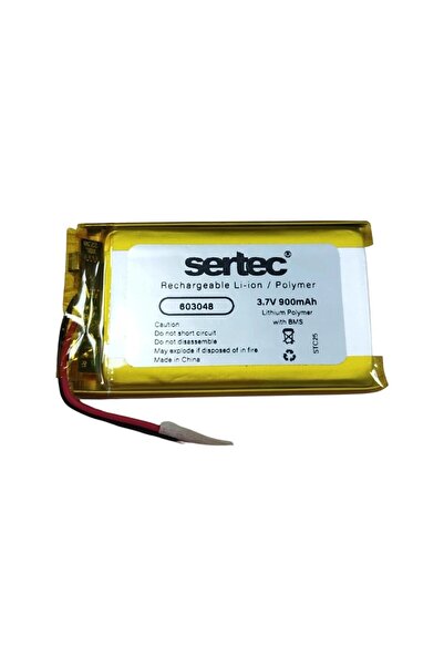 Sertec 603048 3.7V 900 Mah Li-Polymer Pil (DEVRELI/1.5A)