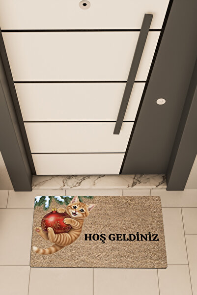 Dormot High-Quality Digital Printing, Standard Cute Cat Welcome Themed Door Mat