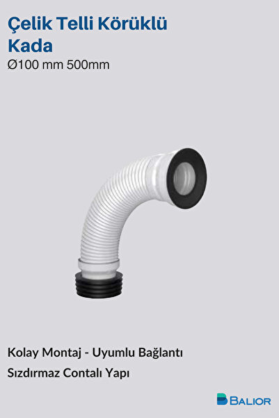 BALİOR Çelik Telli Körüklü Kada Ø100 mm 500mm