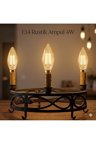 LEDREYON Cata 4 Watt Rustik Led Ampul CT-4280 Amber Renk E14