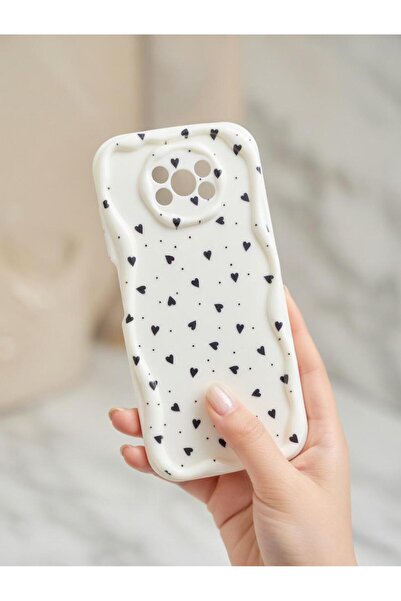 TECNOTREND Poco X3/Poco X3 NFC/Poco X3 Pro Uyumlu Kalp Baskılı Kabartmalı Sil...