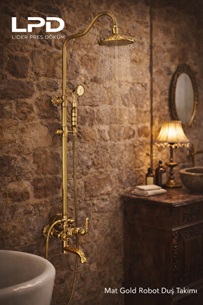 LPD Banyo bataryası Rustik-Mat Gold