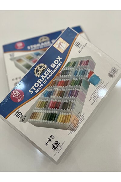 Dmc İplik Saklama Kutusu (26x17.5cm) 50 adet sarma kartı hediyeli