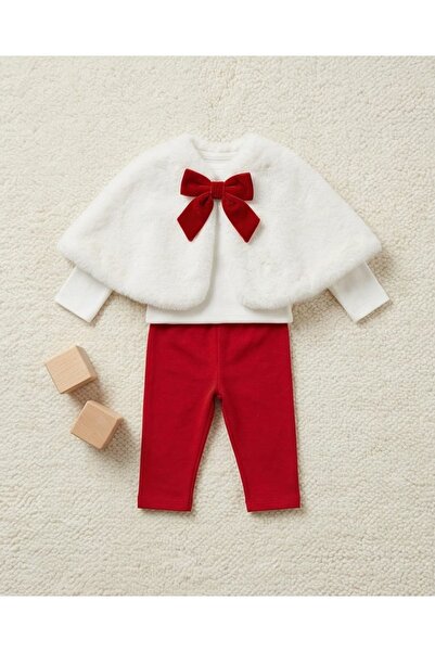 PİNK AND BLUE KİDS peluş panço - kız bebek