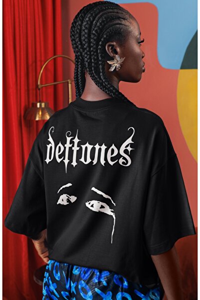 SEVBANO Deftones Rock Metal Music Band Back Printed Unisex Oversize T-Shirt