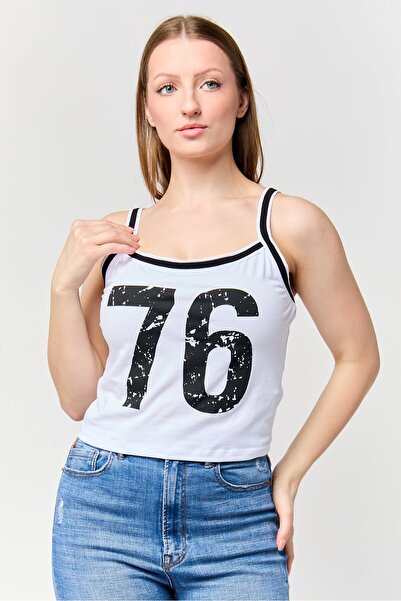 Don't Call Me Jennyfer Women Square Neck Sleeveless Graphic Print Tank Top, W...