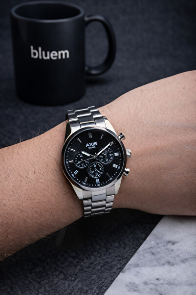 Bluem Axis Series - Black Steel Case & Black Strap Men's Wristwatch