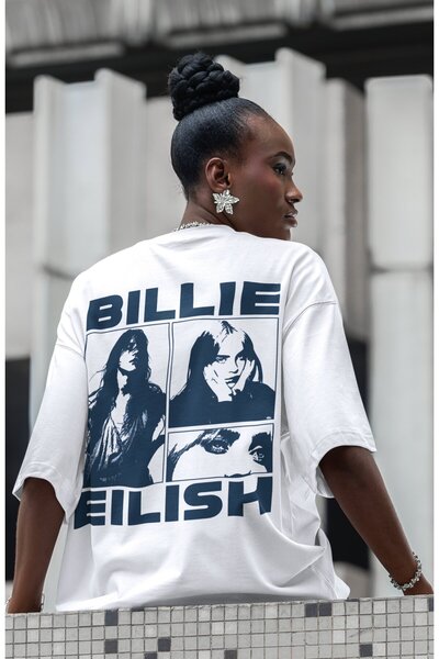 SEVBANO Billie Eilish Singer Back Printed Unisex Oversize T-Shirt
