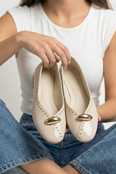 MİNNACE Μπαλαρίνες - Μπεζ - Casual