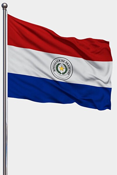 Paraguay 70x105 Raşel Kumaş Gönder Bayrağı