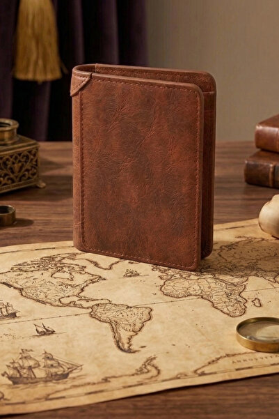 shop Brown Vintage Leather Wallet and Men'S/Women's Hand Wallet with Card Hol...