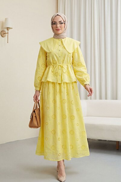 Modamorfo Σετ με hijab - Πολύχρωμο - Midi