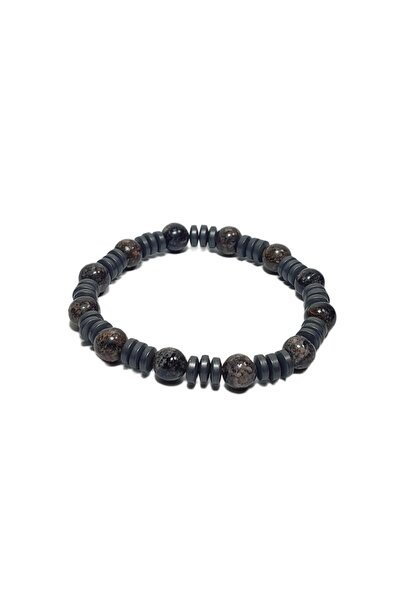 Janti Jtss26Blk1822 Ceyt Hematite Natural Stone Dark Brown 8 mm Guaranteed Fl...