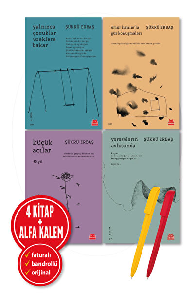 Kırmızı Kedi Yayınları Alfa Kalem+Ömür Hanım’la Güz Konu+Yarasalar Avlu+Küçük...