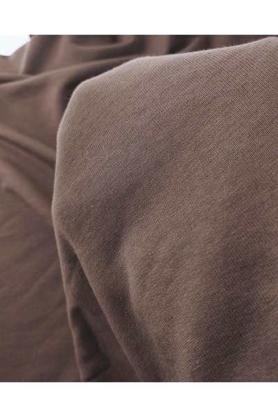 Kumaş Parça Bitter Brown Colored Shardonlu 3 Thread Fabric Width: 185cm
