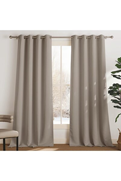 OEM Θερμομονωτικές κουρτίνες με τρουκς, 2 τεμ., 75-85% αδιαφανείς, χρώμα άμμο...
