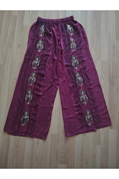 anne moda ankara Παντελόνι - Ροζ - Ελαστική μέση