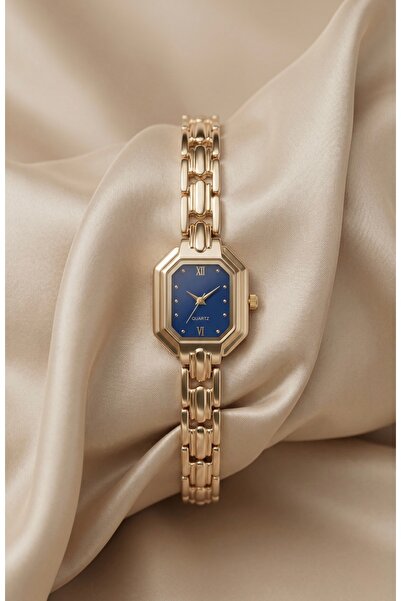 KLISHE Butik Women's Steel Watch Gold Color Blue Dial Vintage Luxury |   Eleg...