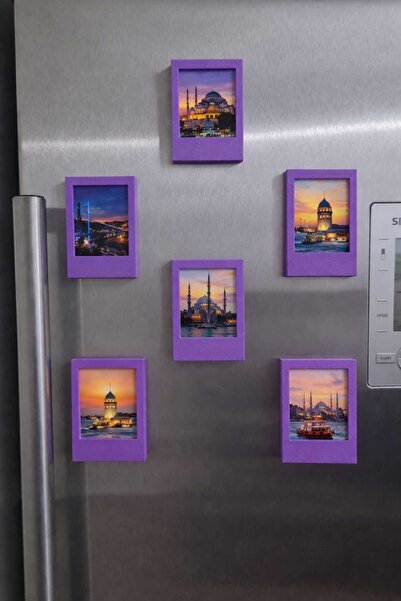 POLYFEZ Renkli Magnet Fotoğraf Çerçevesi 5 Adet (İntax Mini Uyumlu)