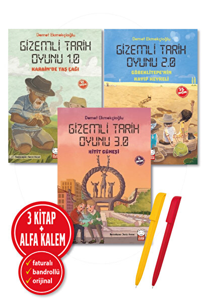 Kırmızı Kedi Yayınları Alfa Kalem+Gizemli Tarih Oyunu1.0 Karain+2.0-Göbeklite...