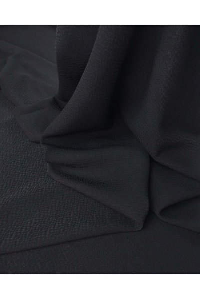 Kumaş Parça Crepe Fabrics in Black Color Width: 140cm