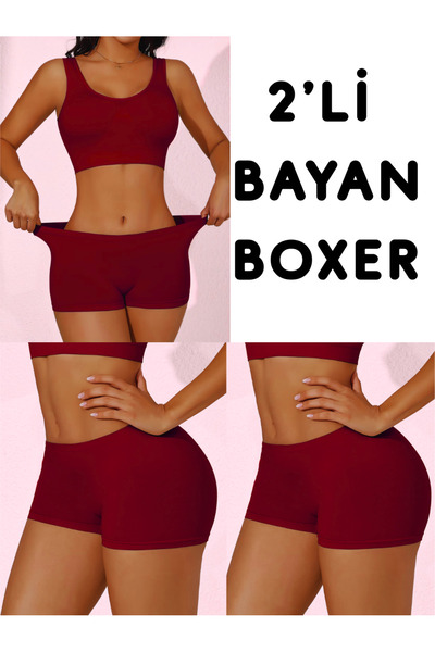 AY10 Boxer- Toparlayıcı Boxer - Yüksek Bel Boxer Boxer Tayt Spor Boxer 2'Lİ