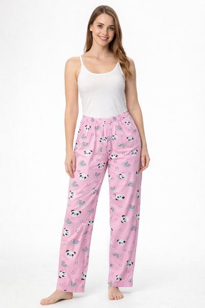 Umay moda 59 ملابس نوم نسائية مريحة بنقشة الباندا