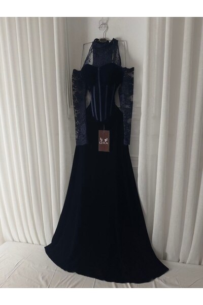 Ora Navy blue evening dress