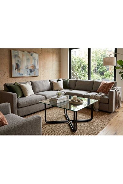 Danube Home Wilhem Glass Coffee Table - Clear/Black