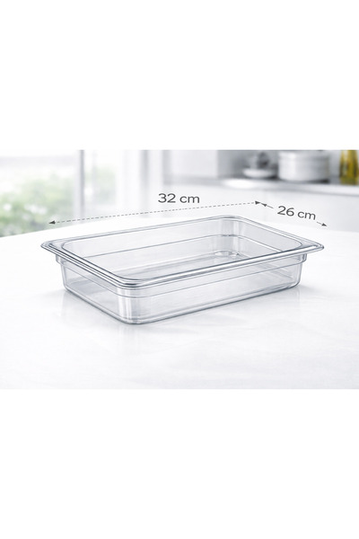 İstanbul Horeca 1/2 Gn Transparent Polycarbonate Gastronom Tub 32X26 cm 20 cm...
