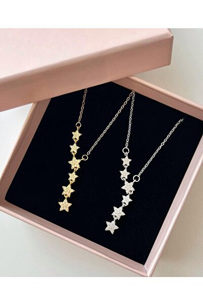 Le Manolia Accessories kayan yıldız model kararmaz çelik yıldız y kolye yaza özel dekolte kolye