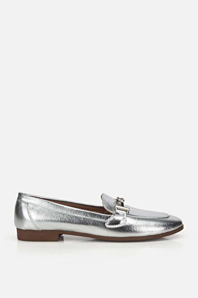 Yaya by Hotiç Kadın Lame Toka Detaylı Metalik Loafer