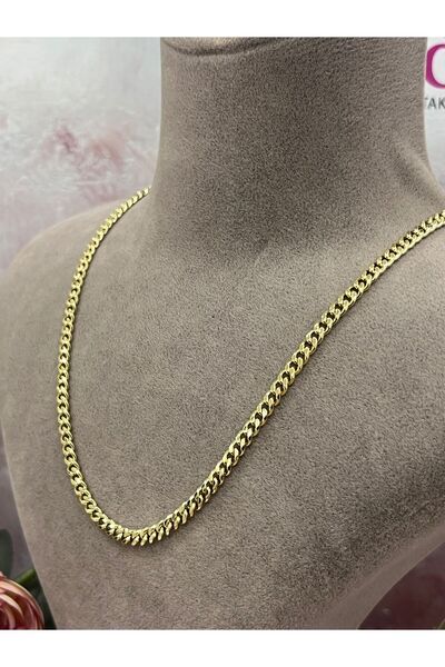 XUPING JEWELRY Hafif Desenli Gurmet Çelik Kolye (14K GOLD-55CM)