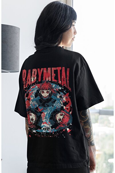 SEVBANO Μπλουζάκι Unisex Oversize με στάμπα στην πλάτη του Baby Metal Rock Me...