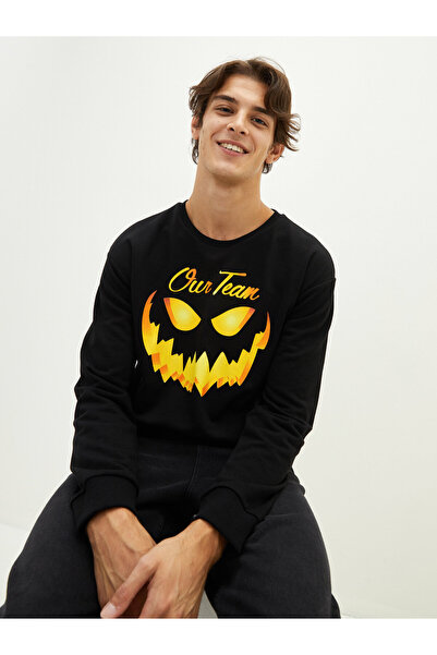LC Waikiki Crew Neck Long Sleeve Printed Thick Men's Sweatshirt Father and So...