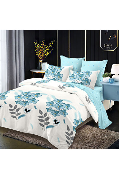 Pucioasa Lenjerie de pat cu elastic 180x200 pentru pat dublu Pucioasa, 6 pies...