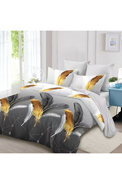 Pucioasa Lenjerie de pat cu elastic 180x200 pentru pat dublu Pucioasa, 6 pies...