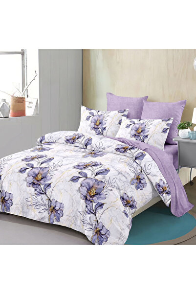 Pucioasa Lenjerie de pat cu elastic 180x200 pentru pat dublu Pucioasa, 6 pies...