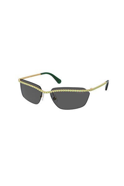 Swarovski SWE70014004/8764 Kadın Güneş Gözlüğü Çerçevesiz Yeşil Sworovski Taş...