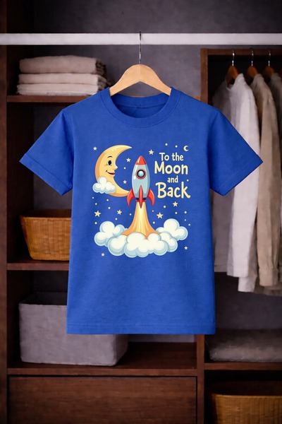 Funkaar NASA theme Graphic Print T-shirt for Boys & Girls