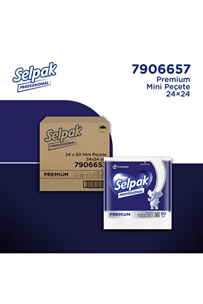 Selpak Professional Premium 24x24 cm 50'li Mini Peçete x 24 Adet