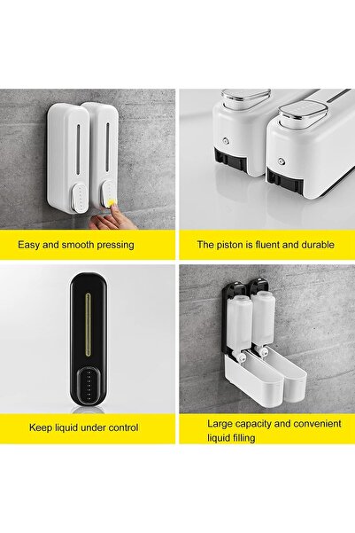 GRC Grcfumo Manual Soap Dispenser – 300 ml, Premium ABS, Wall Mounted, White